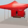 Detail - Cort pliabil 6 × 4 m – aluminiu HEXAGON