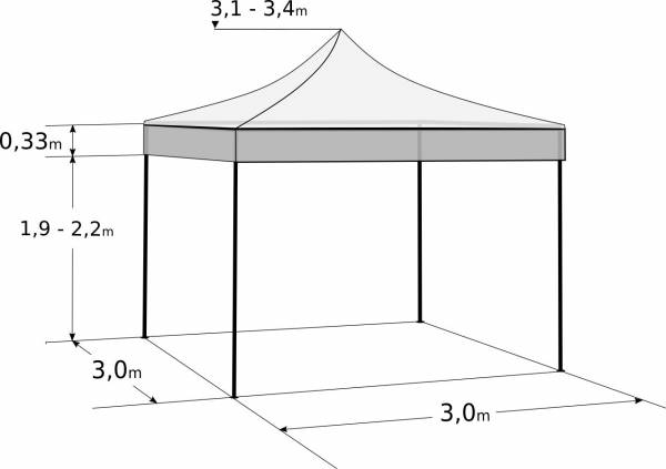Pavilion de grădină 3x3m - din aluminiu hexagonal: Dimensiuni și parametri Pavilion de grădină 3x3m - din aluminiu hexagonal: Dimensiuni și parametri